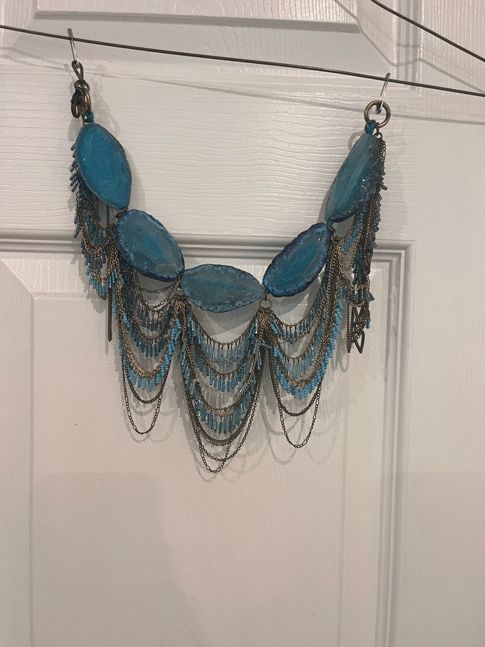 Blue stone necklace